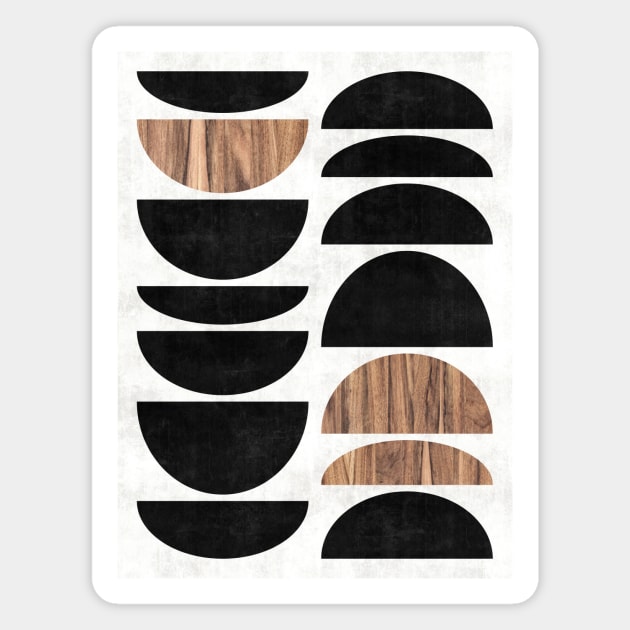 Mid-Century Modern Pattern No.7 - Concrete and Wood Magnet by ZoltanRatko